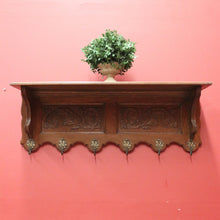 Load image into Gallery viewer, x SOLD Vintage French Coat Rack, Hat or Scarf Rack. Six Brass Hook Umbrella Holder. B11218