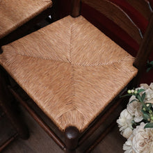 Load image into Gallery viewer, x SOLD Set of Six Antique French Dining Chairs, or Ladder Back Kitchen Chairs Cane Seat. B10938