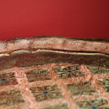 Load image into Gallery viewer, x SOLD Vintage Italian Serving Tray Dish in Pale Rose, Green and Gold. B10130