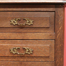 Load image into Gallery viewer, x SOLD Antique French Sewing Cabinet, French Oak Bedside Cabinet, 2 Drawer Lamp Table B10690