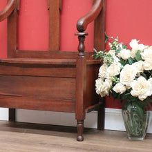 Load image into Gallery viewer, x SOLD Antique Hall Seat, Blanket Box Base, Australian Gothic Entry Foyer Armchair Seat B10793