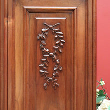 Load image into Gallery viewer, x SOLD Antique French Wardrobe, Walnut and Cane Armoire with Bevelled Mirror Door & Key B11116