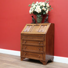 Load image into Gallery viewer, x SOLD Antique Writing Bureau Desk, French Oak Drop Front Bureau Desk Chest of Drawers B10535