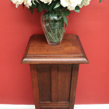 Load image into Gallery viewer, x SOLD Antique French Jardinière Stand, Oak Pedestal Plant Stand, Statue Holder Stand. B10349