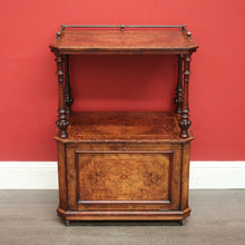 Load image into Gallery viewer, x SOLD Antique English Music Canterbury, Burr Walnut Inlay Lamp Cabinet, File Cupboard. B10053