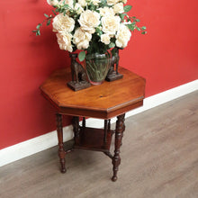 Load image into Gallery viewer, x SOLD Antique English Occasional Table, Antique Walnut Octagonal Side Table Lamp Table. B9695