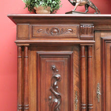 Load image into Gallery viewer, x SOLD Antique French Walnut Sideboard, Narrow Antique Hall Cabinet, Hall Cupboard B11070