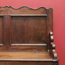 Load image into Gallery viewer, x SOLD Antique French Hall Settle, Blanket Box Hall Seat, Antique Oak Bench Seat Chair B10840