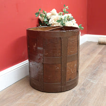 Load image into Gallery viewer, x SOLD Antique French Coal Bucket, Kindling Bucket, Oak and Metal Umbrella Holder B11107