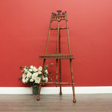 Load image into Gallery viewer, Antique French Walnut Easel, French Painters Easel, Painting Holder, Music Stand B10521