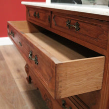 Load image into Gallery viewer, x SOLD Antique French Chest of Drawers with Marble Top below Mirror Dressing Table B10873