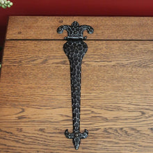 Load image into Gallery viewer, x SOLD Vintage French Trunk Coffer Coffee Table, Chest. Wrought Iron Handle Blanket Box B10642