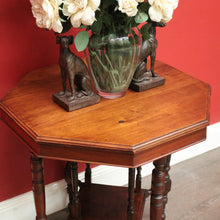 Load image into Gallery viewer, x SOLD Antique English Occasional Table, Antique Walnut Octagonal Side Table Lamp Table. B9695