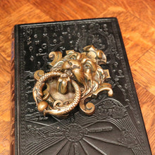 Load image into Gallery viewer, x SOLD Antique French Brass Door Knocker, Antique Brass Lion's Head, Dragon Ring Handle B10768