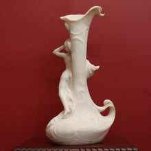 Load image into Gallery viewer, x SOLD Antique Alabaster Statue Maiden, Greek God and Calla Lilies. Art Nouveau c1925. B11288