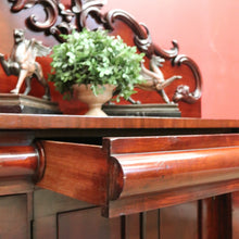 Load image into Gallery viewer, x SOLD Antique English Mahogany Sideboard, Inverted Breakfront Sideboard Buffet Cabinet B10734
