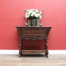 Load image into Gallery viewer, Vintage French Oak Drop/Fall Front Kneading Trough Hallway Table Cabinet Stand B10703