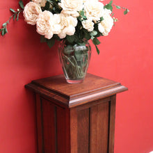 Load image into Gallery viewer, x SOLD Antique French Jardinière Stand, Oak Pedestal Plant Stand, Statue Holder Stand. B10349