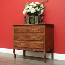 Load image into Gallery viewer, x SOLD Antique French Chest of Drawers, 3 Drawer Hall Table, Hall Cabinet Large Bedside B10296