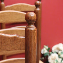 Load image into Gallery viewer, x SOLD Set of Six Antique French Ladder Back Dining Chairs or Kitchen Chairs, Rush Seat. B10943