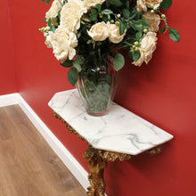 Load image into Gallery viewer, x SOLD Vintage Italian Gilt Hall Table with Marble Top, Gilt Figural Console Table B11055