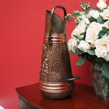 Load image into Gallery viewer, x SOLD Antique Copper and Brass Coal Scuttle, Umbrella Walking Stick Holder Doorstop. B10118