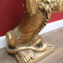 Load image into Gallery viewer, x SOLD Vintage Italian Gilt Lion Pedestal Hall Table, Console Table, Sofa or Side Table B10993