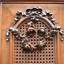 Load image into Gallery viewer, x SOLD Antique French Wardrobe, Walnut and Cane Armoire with Bevelled Mirror Door & Key B11116