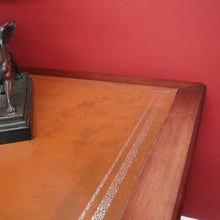 Load image into Gallery viewer, x SOLD Antique English Mahogany Desk Leather Twin Pedestal Office Desk Partners Desk. B9535