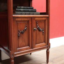 Load image into Gallery viewer, x SOLD Pair Antique French Walnut and Marble Bedside Table Lamp Tables Hall Cupboards B10845