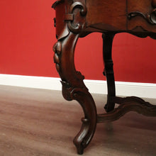 Load image into Gallery viewer, x SOLD Antique French Oak Centre Table Sofa Table, Cross Stretcher Base Table with Fleur de Lis to Apron. B10331