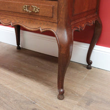 Load image into Gallery viewer, x SOLD Antique French Sewing Cabinet, French Oak Bedside Cabinet, 2 Drawer Lamp Table B10690