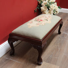Load image into Gallery viewer, x SOLD Vintage Australian Cedar Kneeler, Footstool, Bedroom Seat, Prayer Chair Stool B11103