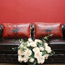 Load image into Gallery viewer, x SOLD Vintage Charleston Polo Cushions, Lounge Cushion, Pillows, Leather and Cushions B11208