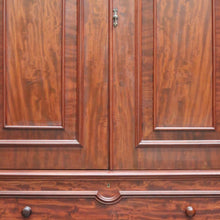 Load image into Gallery viewer, x SOLD Antique Victorian Mahogany Wardrobe with built in Chest of Drawers, Linen Press. B10329