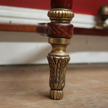 Load image into Gallery viewer, x SOLD Vintage Italian Walnut, Marble and Gilt Brass Hall Table, Lamp or Side Table B11252