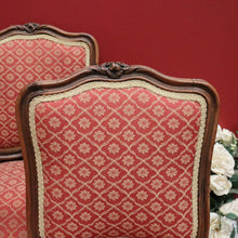 Load image into Gallery viewer, x SOLD Set of 4 Antique French Dining Chairs, French Walnut and Fabric Kitchen Chairs B10737