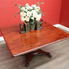 Load image into Gallery viewer, x SOLD Antique English Mahogany 8 Seat Dining Kitchen Table with Lion Paw Feet. B9651
