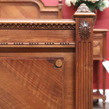 Load image into Gallery viewer, x SOLD Antique French Walnut Bed, French Walnut Double Bed including Slats, DOUBLE B10835