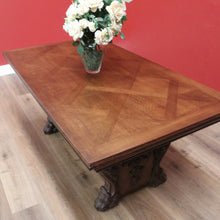 Load image into Gallery viewer, x SOLD Vintage French Dining Table 2 Leaves, French Oak 2 Leaf Extension Kitchen Table B10758