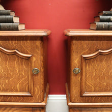 Load image into Gallery viewer, x SOLD Pair of Vintage French Bedside Tables, or Lamp Tables, Side Tables, or Cupboards B10930