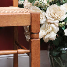 Load image into Gallery viewer, x SOLD Set of Six Antique French Dining Chairs, Antique Oak and Rush Seat Kitchen Chair B10815