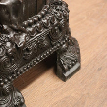 Load image into Gallery viewer, x SOLD Antique Bronze Jardinière, Heavy Double-handled Urn. Maiden Vase, Planter Stand. B11285
