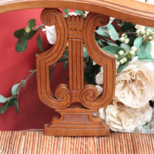 Load image into Gallery viewer, x SOLD Antique French Corner Chair Oak and Rush Seat Music Chair Bedroom Chair Armchair B10748