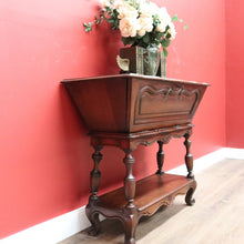 Load image into Gallery viewer, x SOLD Vintage French Oak Drop/Fall Front Kneading Trough Hallway Table Cabinet Stand B10703