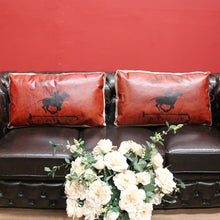 Load image into Gallery viewer, x SOLD Vintage Charleston Polo Cushions, Lounge Cushion, Pillows, Leather and Cushions B11208