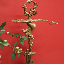 Load image into Gallery viewer, x SOLD Antique Brass Umbrella Holder Stand, Farm House Umbrella Holder Dog and Horn B10502