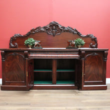Load image into Gallery viewer, x SOLD Australia Cedar Breakfront Sideboard Cabinet with Carved Backboard B10714