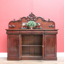 Load image into Gallery viewer, x SOLD Antique English Mahogany Sideboard, Inverted Breakfront Sideboard Buffet Cabinet B10734