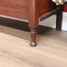 Load image into Gallery viewer, x SOLD Antique Hall Seat, Blanket Box Base, Australian Gothic Entry Foyer Armchair Seat B10793